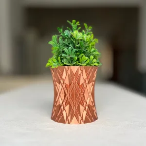 Bronze 3D Printed Pot Medallion w greens